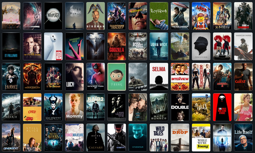 2014 - Best Movie Bracket - Life at the Movies